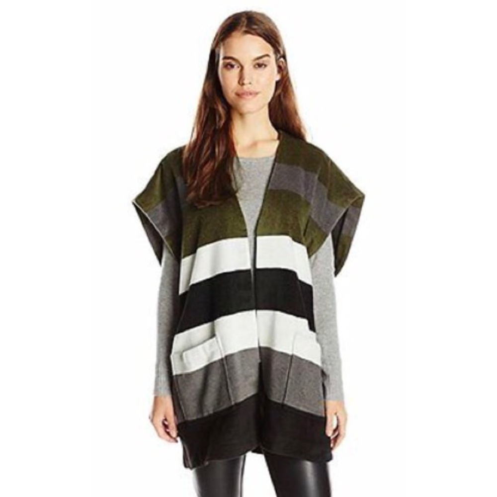 Lucky Brand Striped Blanket Poncho